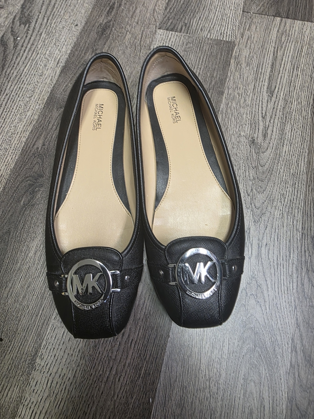 Michael Kors Black Logo Ballet Flats